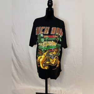 RICH DOG Bold Black Graphic Tee with Colorful Design